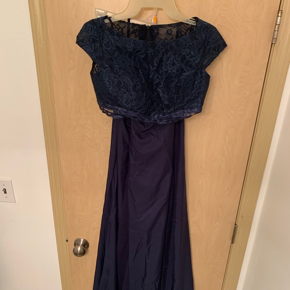 Royal blue 2 piece dress